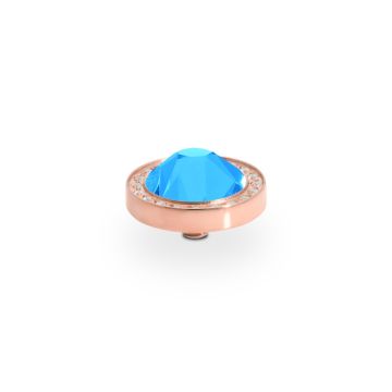 Qudo kivi CANINO Deluxe 10,5 mm - Rose Gold/Electric Blue Ignite