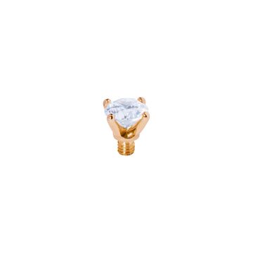 Qudo kivi AREZZO 4 mm - Rose Gold/Crystal