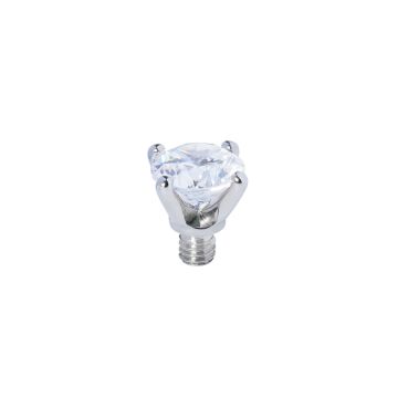 Qudo kivi AREZZO 6 mm - Silver/Crystal