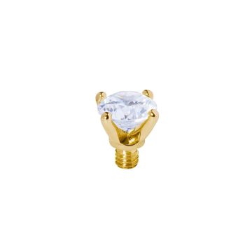 Qudo kivi AREZZO 6 mm - Gold/Crystal