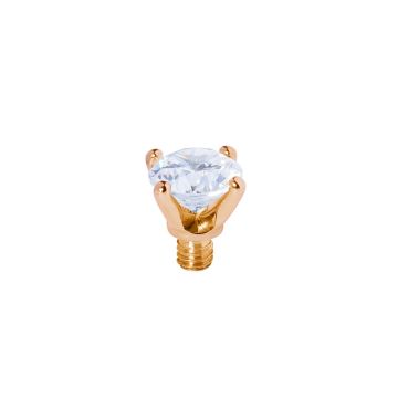 Qudo kivi AREZZO 6 mm - Rose Gold/Crystal