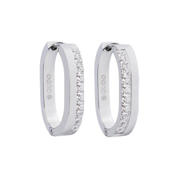 Qudo SAN REMO kõrvarõngad - Silver/Crystal