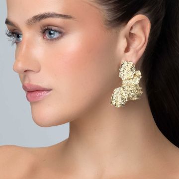 SNÖ earrings Brittany - plain gold
