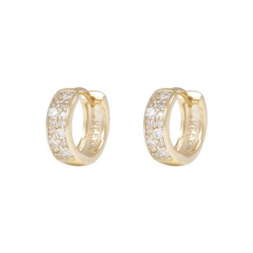 SNÖ kõrvarõngad Nisi 12 mm - kuld/kristall