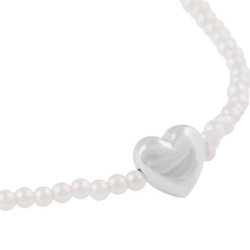 SNÖ käevõru Lovely pearl - hõbe/valge S