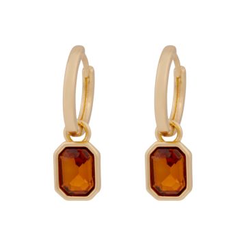 SNÖ kõrvarõngad Cathrine - kuld/pruun