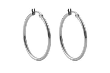 Qudo VALENTANO baaskõrvarõngad 30mm - Silver