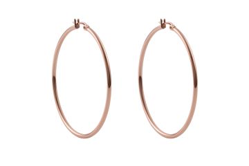 Qudo VALENTANO baaskõrvarõngad 50mm - Rose Gold