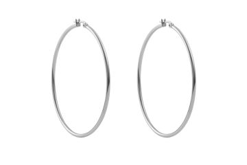 Qudo VALENTANO baaskõrvarõngad 60mm - Silver