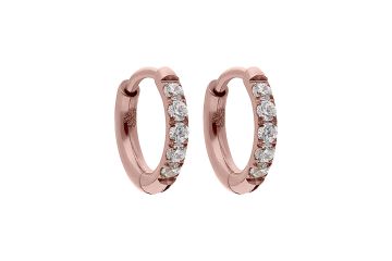 Qudo kõrvarõngad ETERNITY 11 mm - Rose Gold