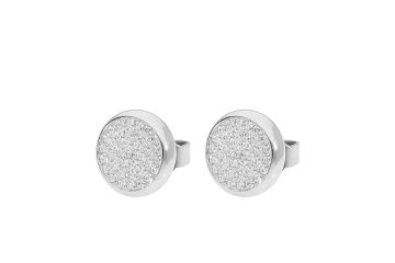 Qudo kõrvarõngad CALVO 10mm - Hõbe/Crystal