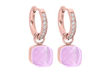 Qudo kõrvarõngad FIRENZE Deluxe - Rose Gold/Light Rose