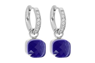 Qudo kõrvarõngad FIRENZE Deluxe - Silver/Majestic Purple