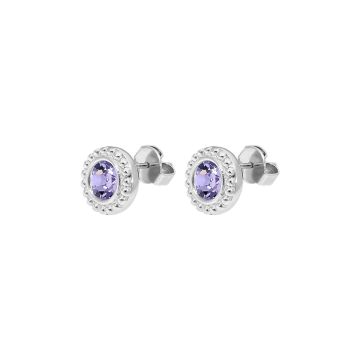 Qudo kõrvarõngad GHIARE - Silver/Violet