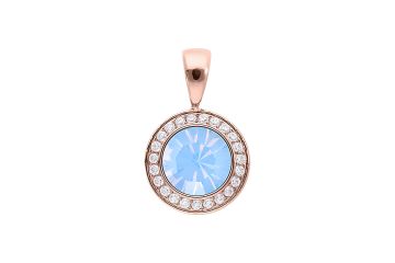 Qudo kaelaketi ripats TONDO DELUXE 13mm - Rose Gold/Light Sapphire Opal