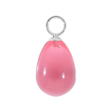Qudo Charm ripats COMINI 10x15 mm - Silver/Pink