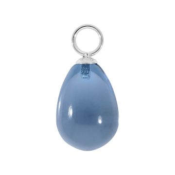 Qudo Charm ripats COMINI 10x15 mm - Silver/Light Blue