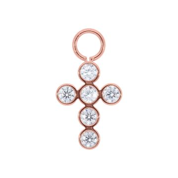 Qudo Charm ripats PENDINO - Rose Gold/Crystal