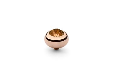Qudo kivi TONDO 10 mm - Rose Gold/Light Smoked Topaz