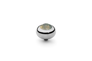 Qudo kivi TONDO 10 mm - Silver/Light Grey Opal