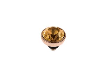 Qudo kivi BOTTONE 8 mm - Rose Gold/Topaz