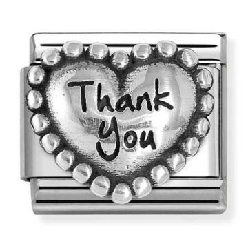 Nomination Composable Classic lüli kõrge südamega Thank You