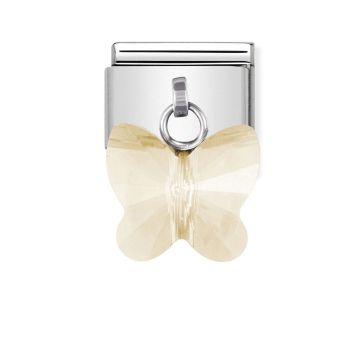 Nomination Composable Classic ripatsiga lüli champagne Swarovski liblikas