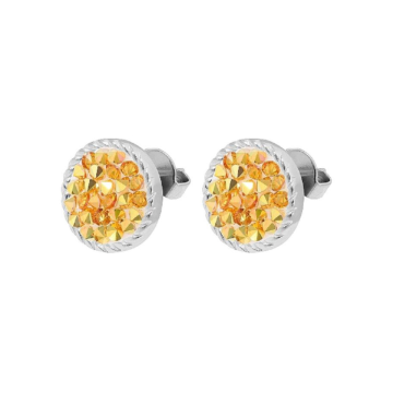 Qudo kõrvarõngad BOCCONI Flat 15 mm - Silver/Metallic Sunshine