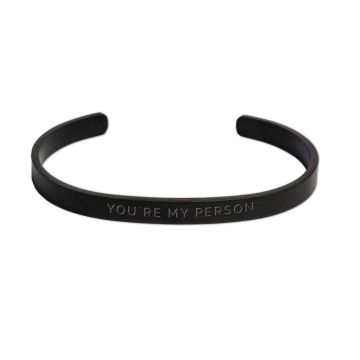 OLLA meeste käevõru YOU ́RE MY PERSON - must