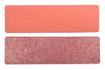 QUDO kahepoolne nahast riba MYBANGLE BIG käevõrule - Sugar Coral/Electric Pink