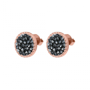 Qudo kõrvarõngad FABERO Flat 15 mm - Rose Gold/Metallic Silver