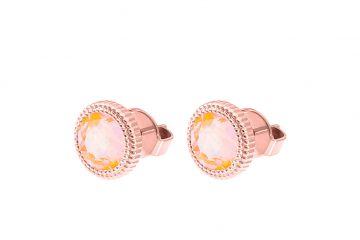 Qudo kõrvarõngad FABERO Flat 10mm - Rose Gold/Peach Delite