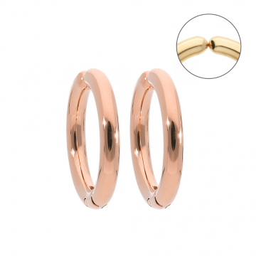 Qudo Clip kõrvarõngad SIGILLO 17 mm - Rose Gold