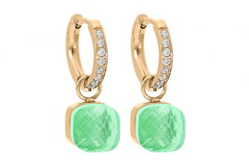 Qudo kõrvarõngad FIRENZE Deluxe -Gold/Peridot