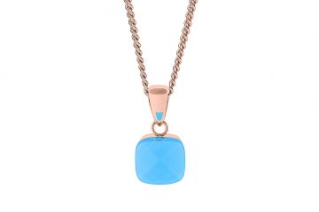 Qudo kaelaketi ripats FIRENZE 10 mm - Rose Gold/Angel Blue