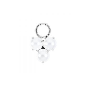 Qudo Charm ripats CERVIA - Silver/White Pearl