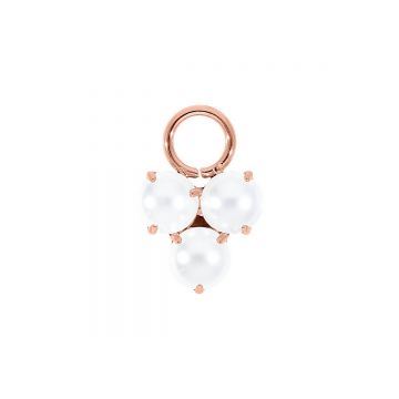 Qudo Charm ripats CERVIA - Rose Gold/White Pearl