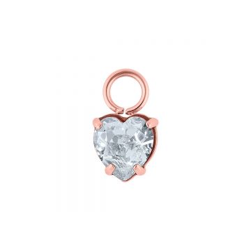 Qudo Charm ripats SALICE - Rose Gold/Crystal