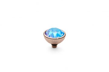 Qudo Interchangeable kivi BOTTONE 10mm - Rose Gold/Light Sapphire Shimmer