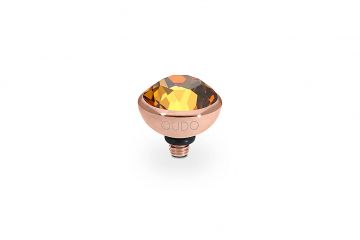 Qudo kivi BOTTONE 10mm - Roosa kuld/Light Amber