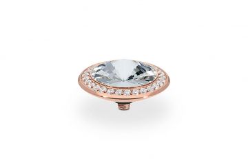 Qudo kivi TONDO DELUXE 16 mm - Rose Gold/Crystal