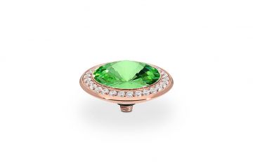Qudo kivi TONDO DELUXE 16 mm - Rose Gold/Peridot
