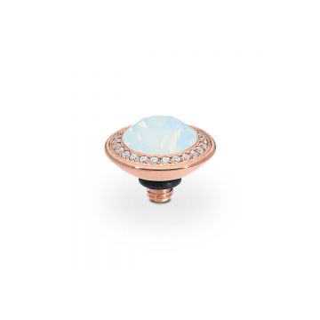 Qudo kivi TONDO DELUXE 9 mm - Rose Gold/White Opal
