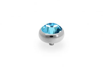 Qudo kivi SESTO 10 mm - Silver/Aquamarine